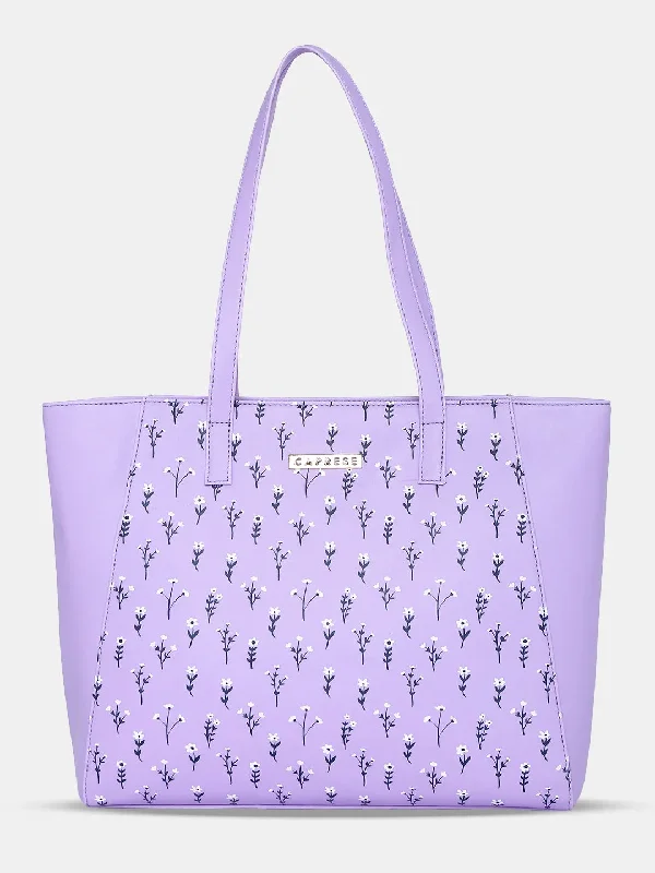 Caprese Pensa Floral Tote Medium Lilac