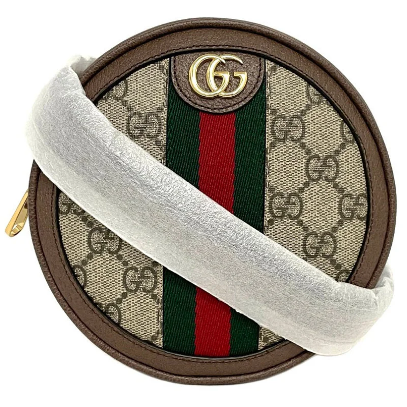 Gucci Backpack Beige Brown Green Red Offidia 598661 Leather PVC GUCCI Chain Rucksack GG Marmont Round Card Ladies