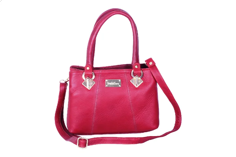 LEATHER HANDHELD BAG 37016 (MAROON)