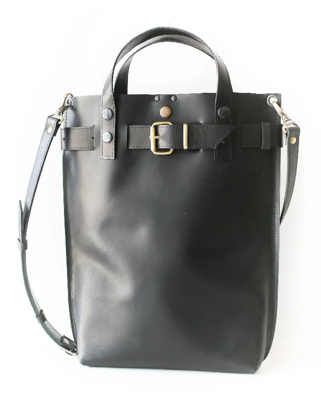 Black Leather Bag for Laptop