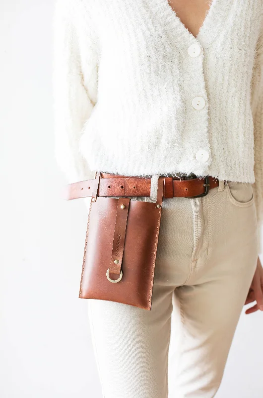 Brown Leather Phone Bag