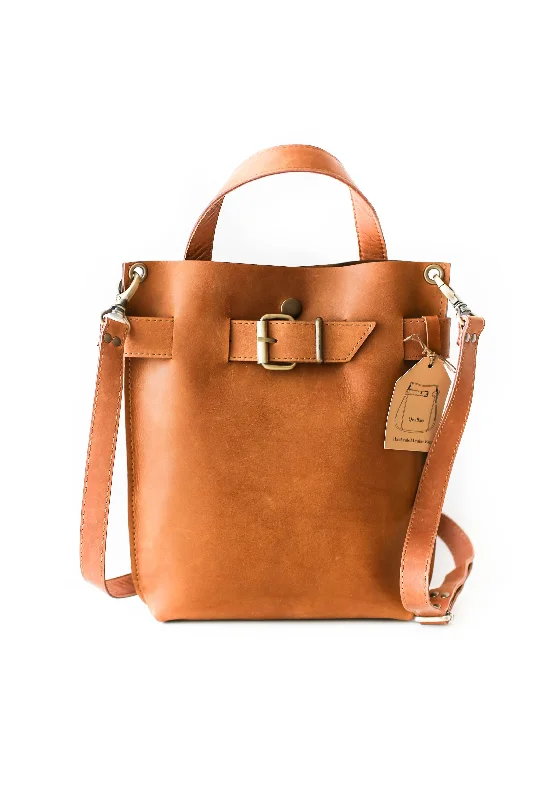 Brown Mini Leather Backpack