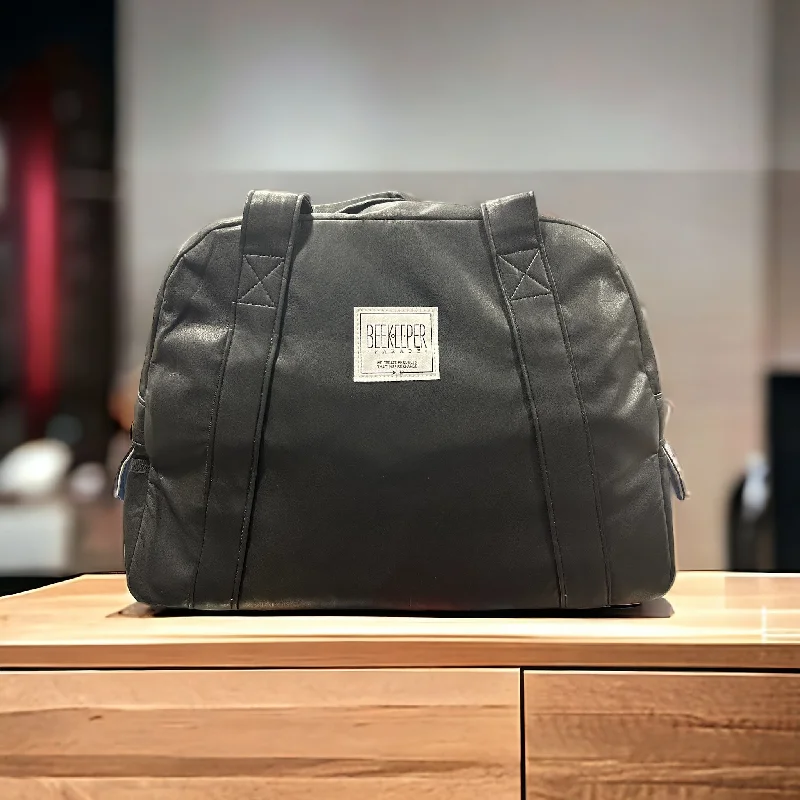 THE VEGAN LEATHER BLACK Medium BeeKeeper Weekender (Masterpiece)