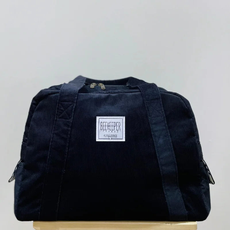 The Panda Black Corduroy 🐼  Medium BeeKeeper Weekender (Masterpiece)