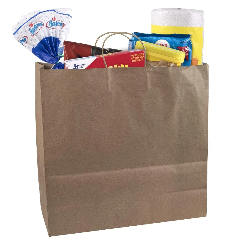 16-Inch Kraft Paper Bags for Shopping and Food Delivery