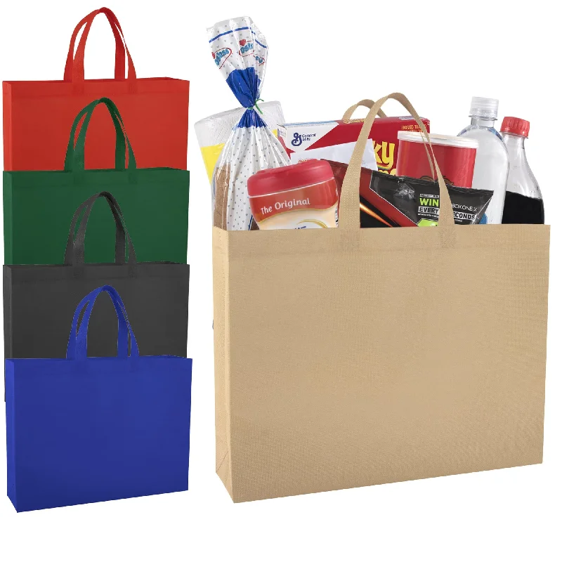 16-Inch Reusable Shopping Tote Bag - 5 Colors