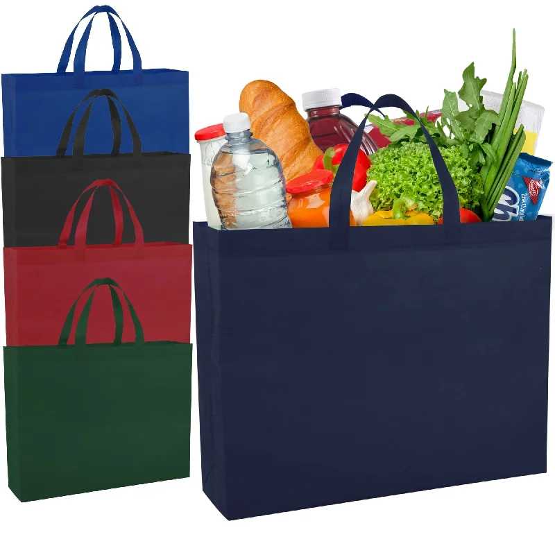 18 Inch Reusable Non-Woven Shopping Tote Bag - 5 Colors