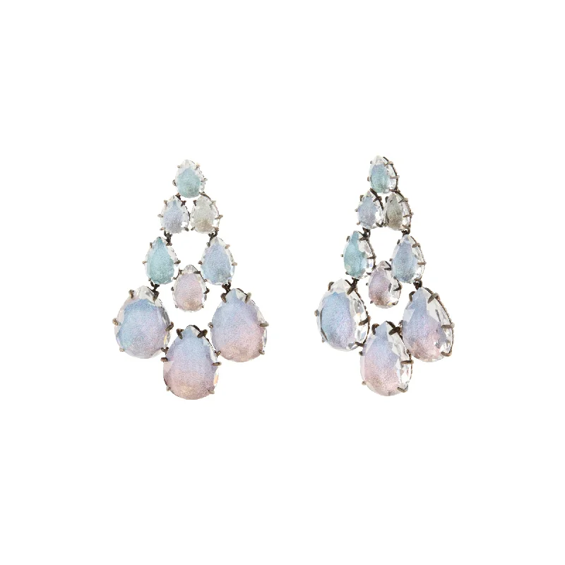 Caterina Chandelier Earrings - White Quartz