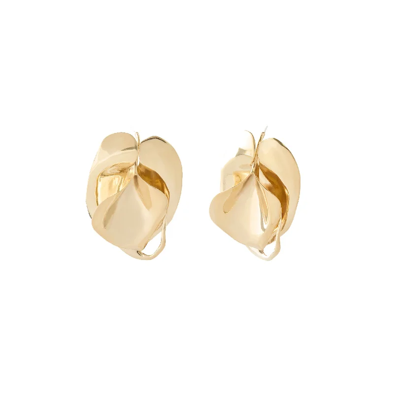 Flower District Earrings - Brass