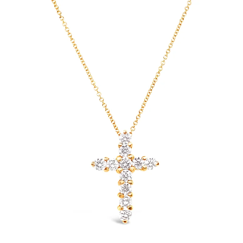 Forevermark 1.00 Cttw. Yellow Gold Diamond Cross Pendant