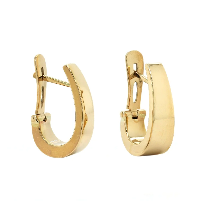 14K Yellow Gold Huggie Earrings