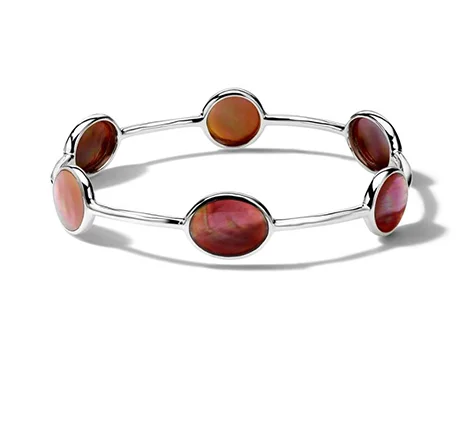 IPPOLITA Polished Rock Candy Bangle in Brown Shell Slices