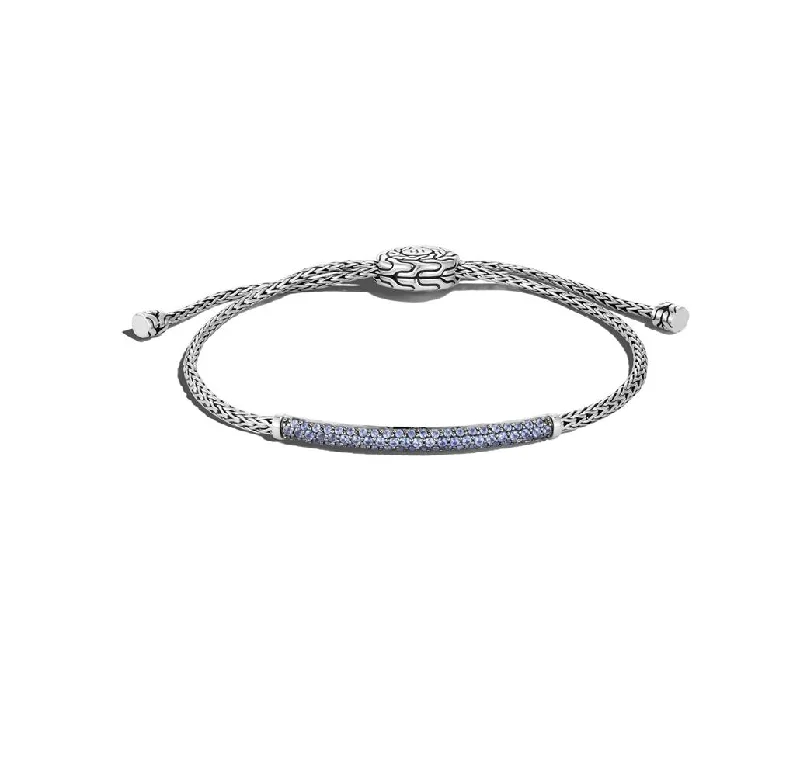 John Hardy Mini Pull Through Bracelet with Blue Topaz