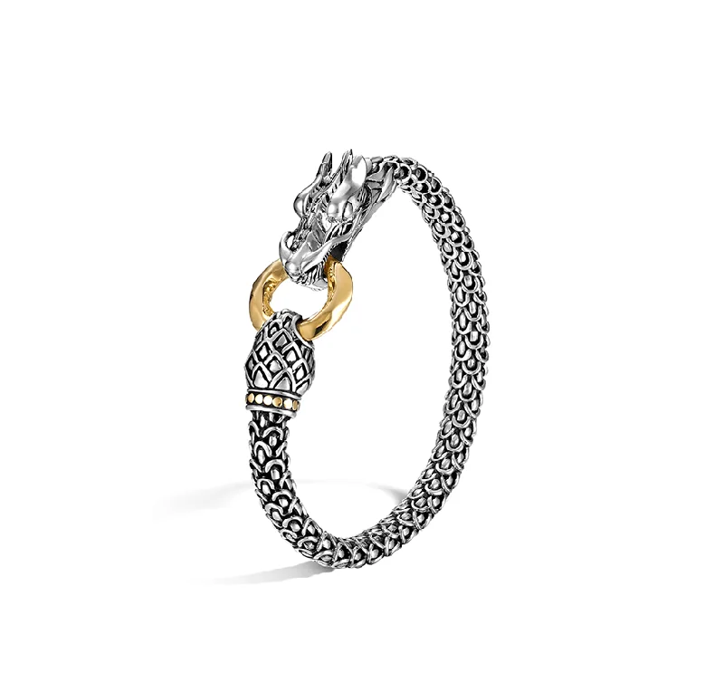 John Hardy Naga Sterling Silver and Yellow Gold Dragon Bracelet