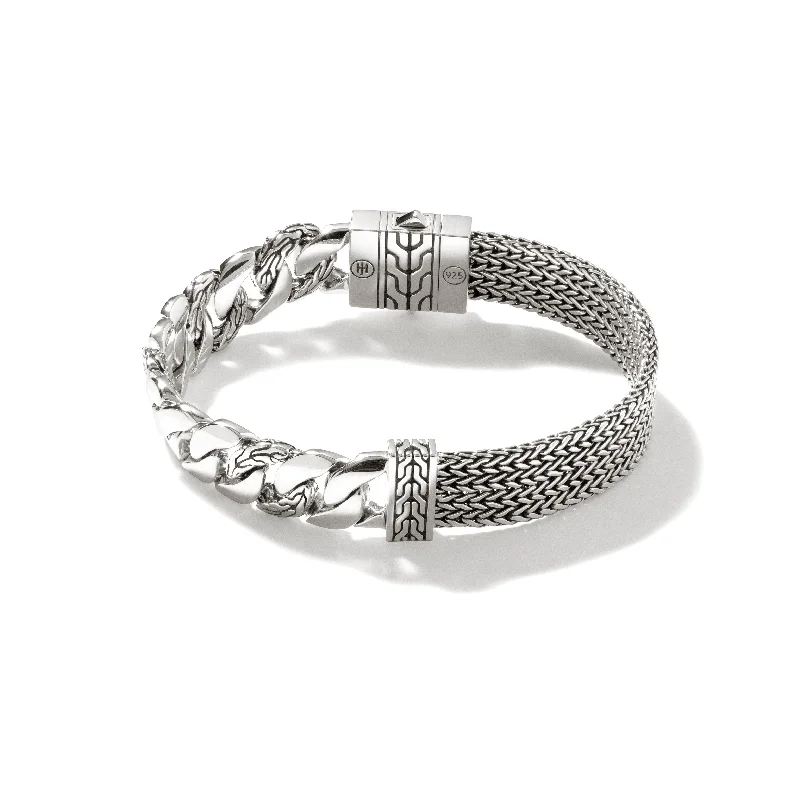 John Hardy Silver Flat Chain Bracelet