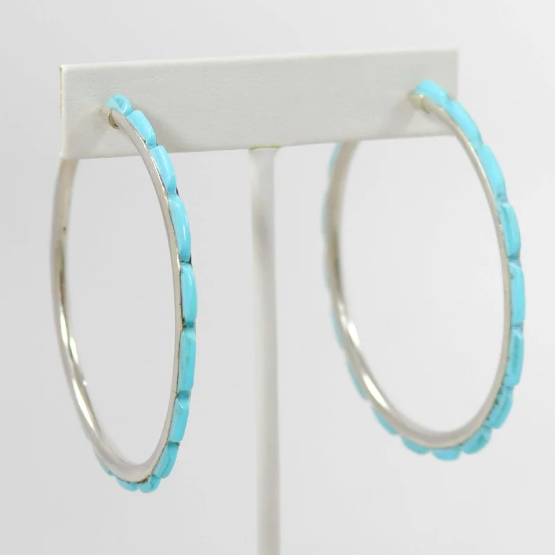 Turquoise Hoop Earrings