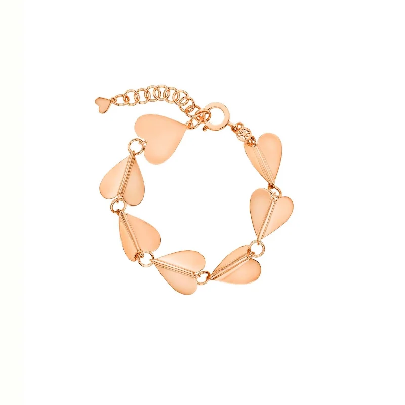 Large Rose Gold Wings of Love Bracelet