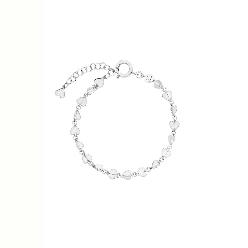 Small White Gold Wings of Love Bracelet