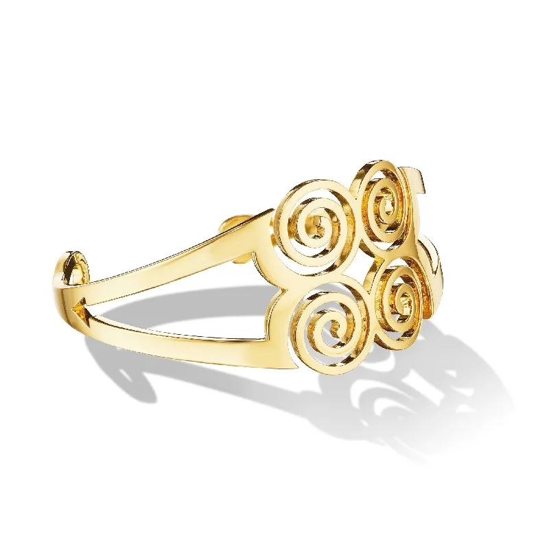 Yellow Gold Essence Cuff Bracelet