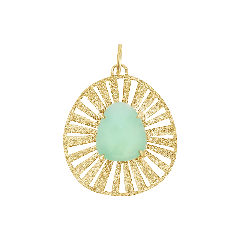 Chrysoprase Medallion Charm