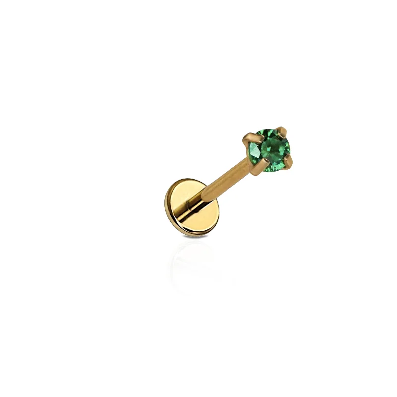 Emerald Gem Flat Back Stud