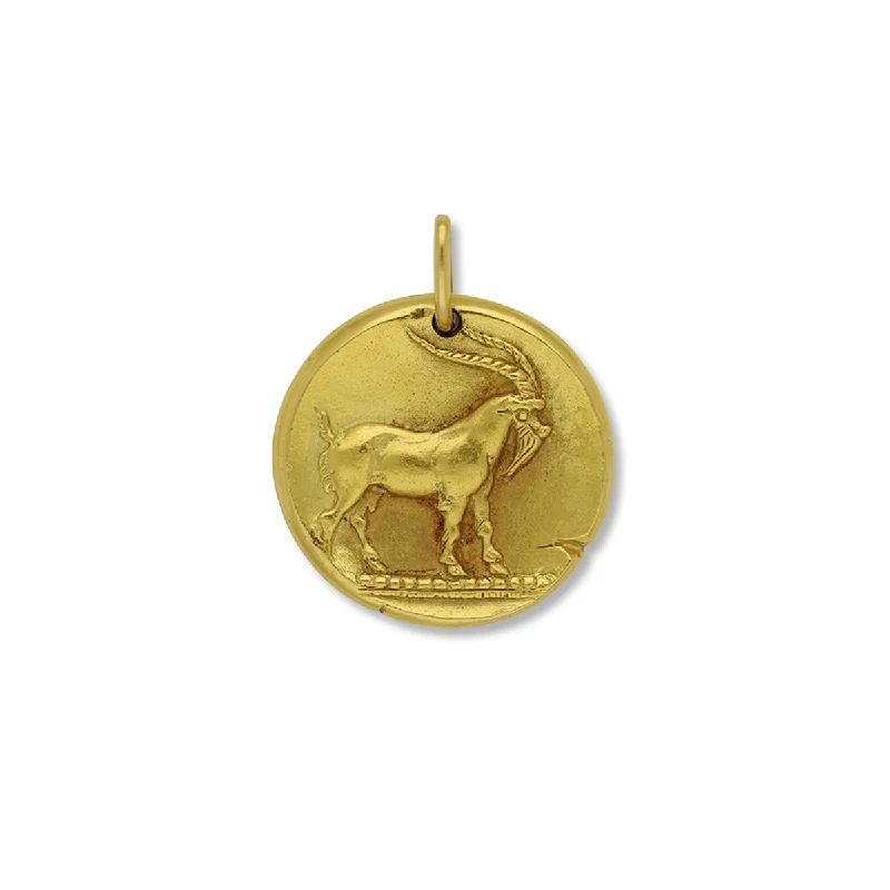 Georges Lenfant for Van Cleef & Arpels 1960s 18KT Yellow Gold Capricorn Pendant