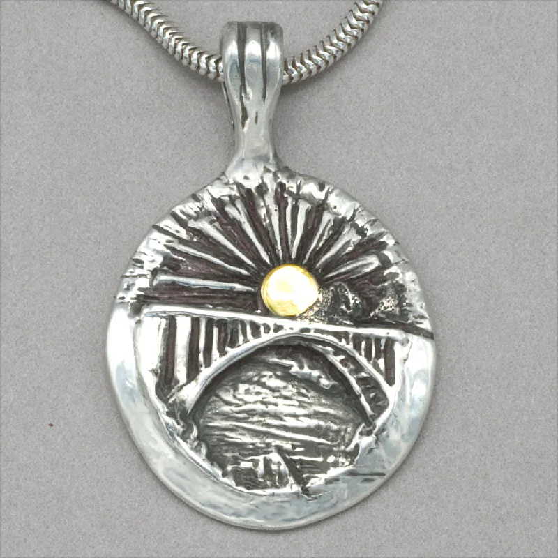 Jim Kelly Sterling Silver & 18k Gold Centennial Pendant