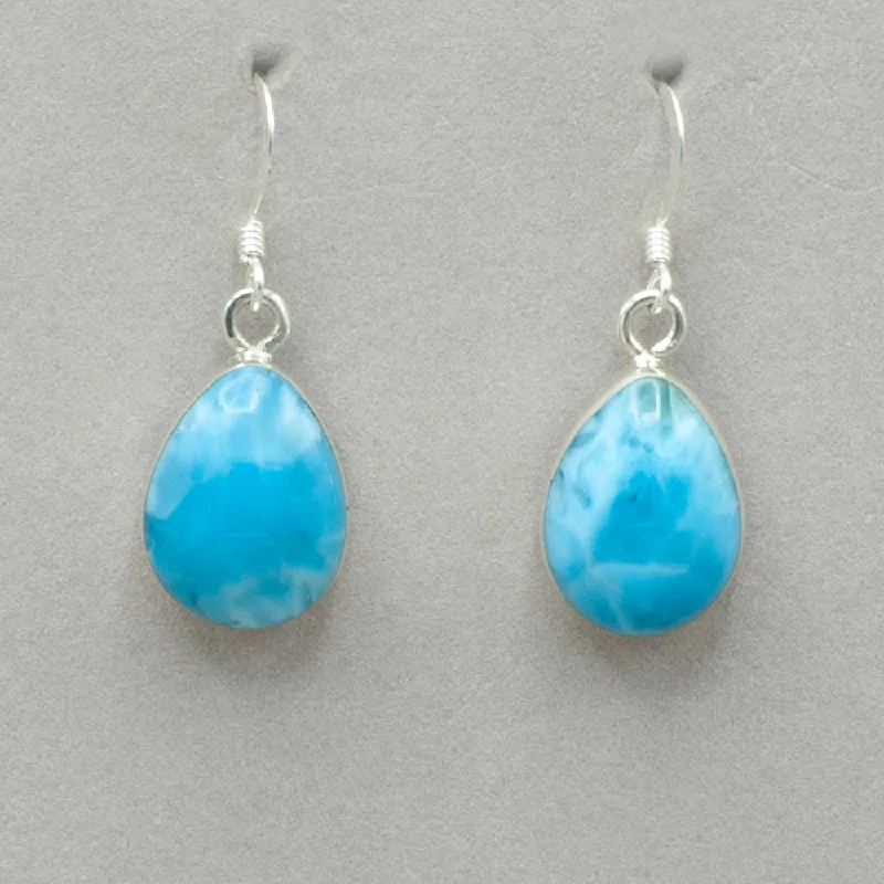 Larimar Teardrop Dangle Earrings