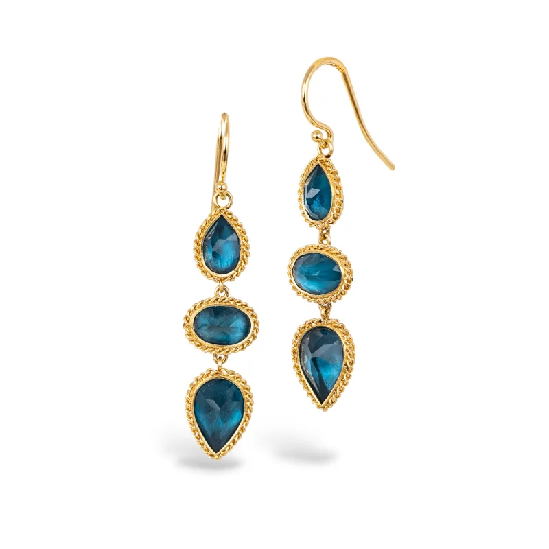 London Blue Topaz Trio Earrings