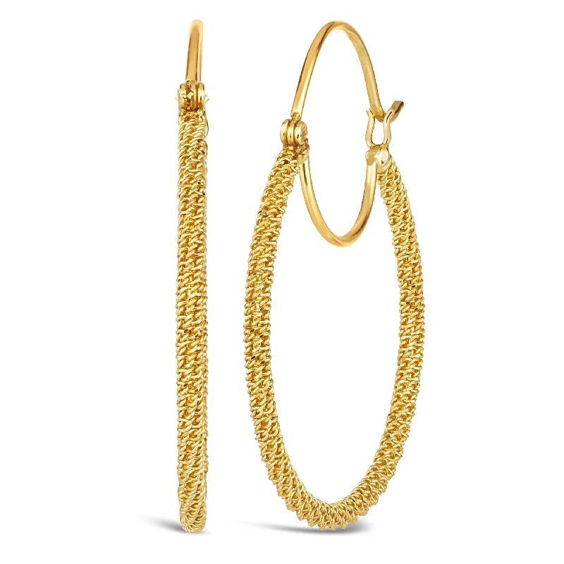 Medium Gold Hoop Stardust Earrings