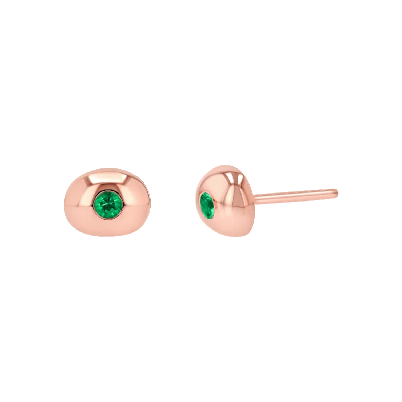 14K Rose Gold / Emerald